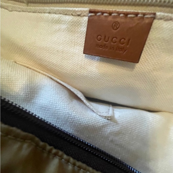 Authentic Vintage  GUCCI  monogram zippered / satchel tote bag 🔥16x9x7 “ - Picture 4 of 10